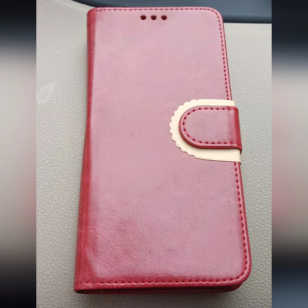 SAMSUNG GALAXY S22 RED LEATHER PHONE CASE